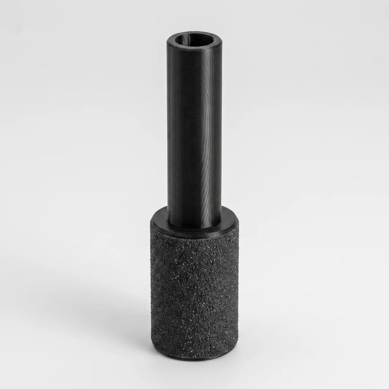 High Cup Handle standing upright — smooth cylindrical tube rising from the textured cup-shaped grip base
